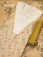 Printed Linen Salwar Materials Modern Appeal / SKU354 – 4