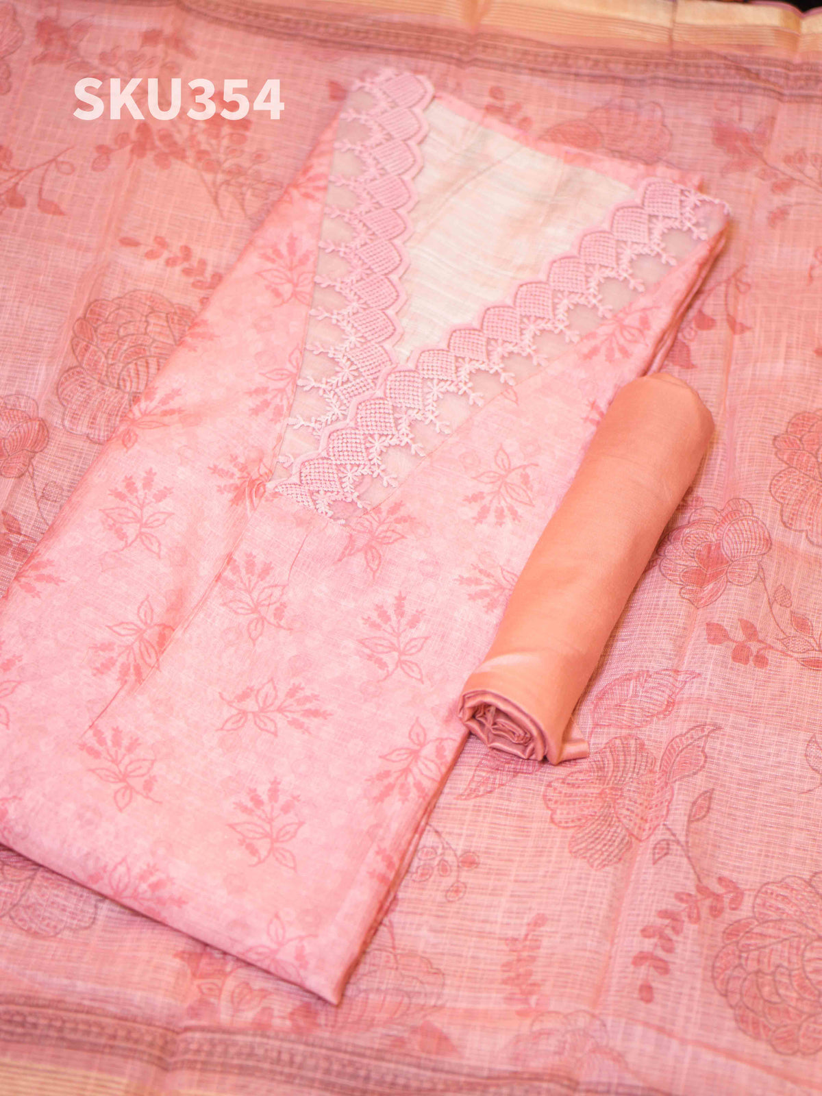 Printed Linen Salwar Materials Subtle Grace / SKU354 – 5