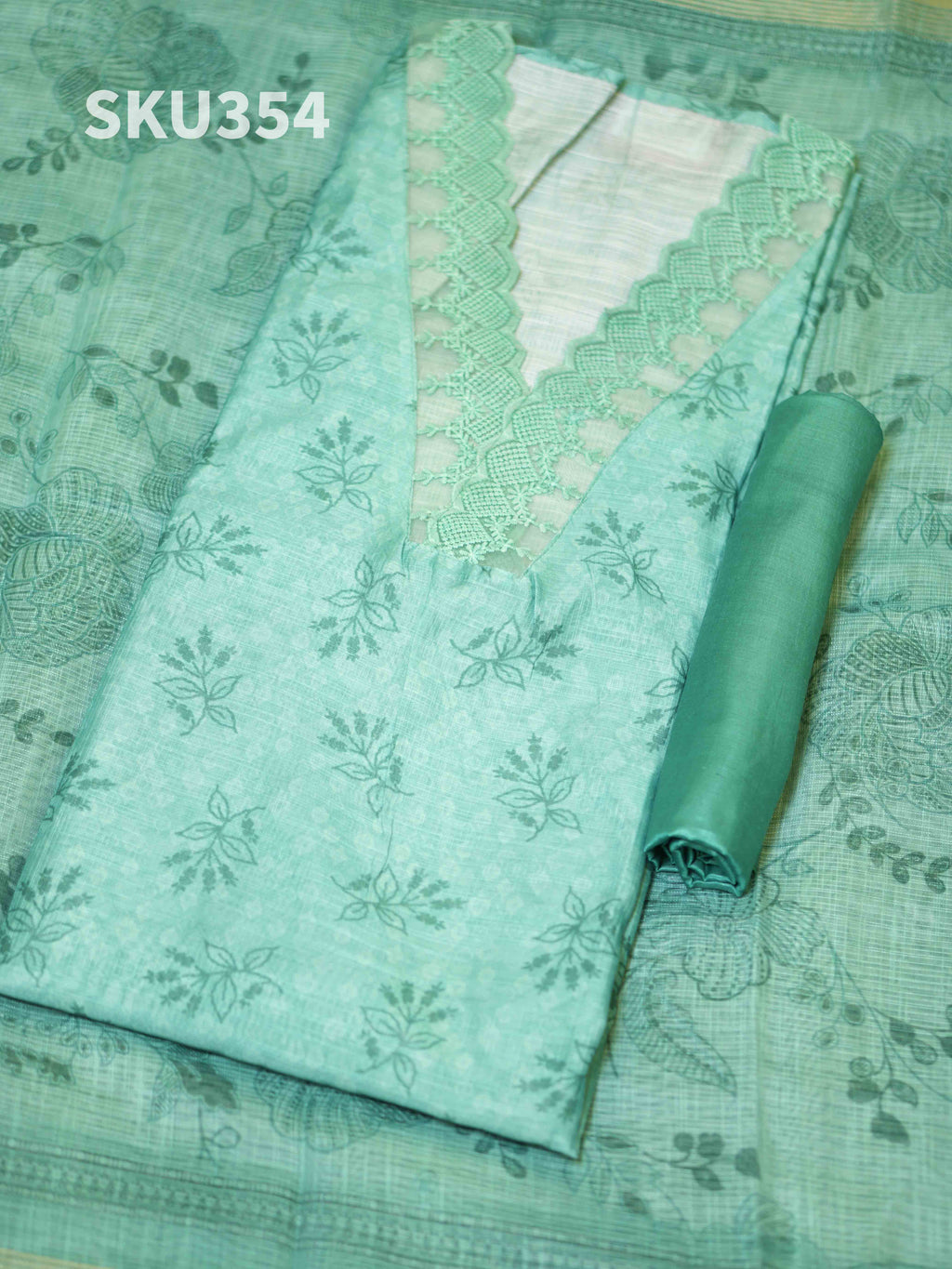 Printed Linen Salwar Materials Signature Prints / SKU354 – 8