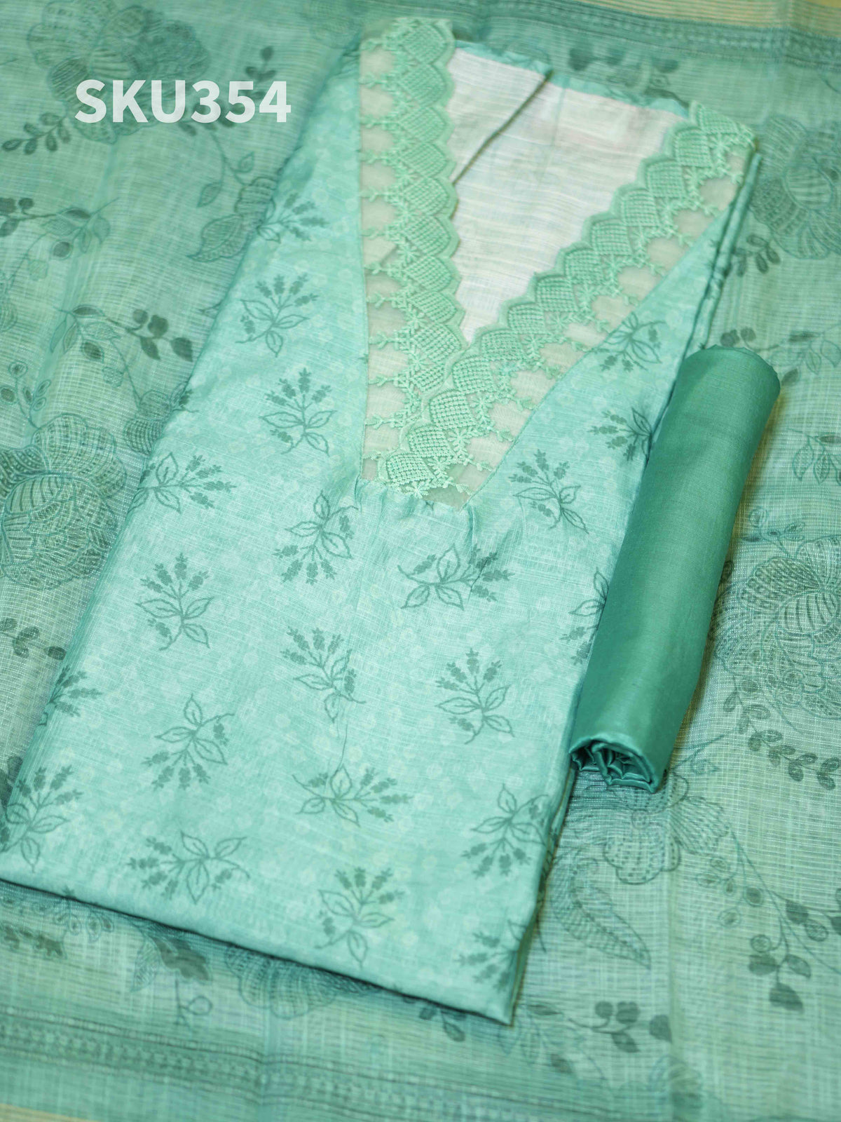 Printed Linen Salwar Materials Signature Prints / SKU354 – 8