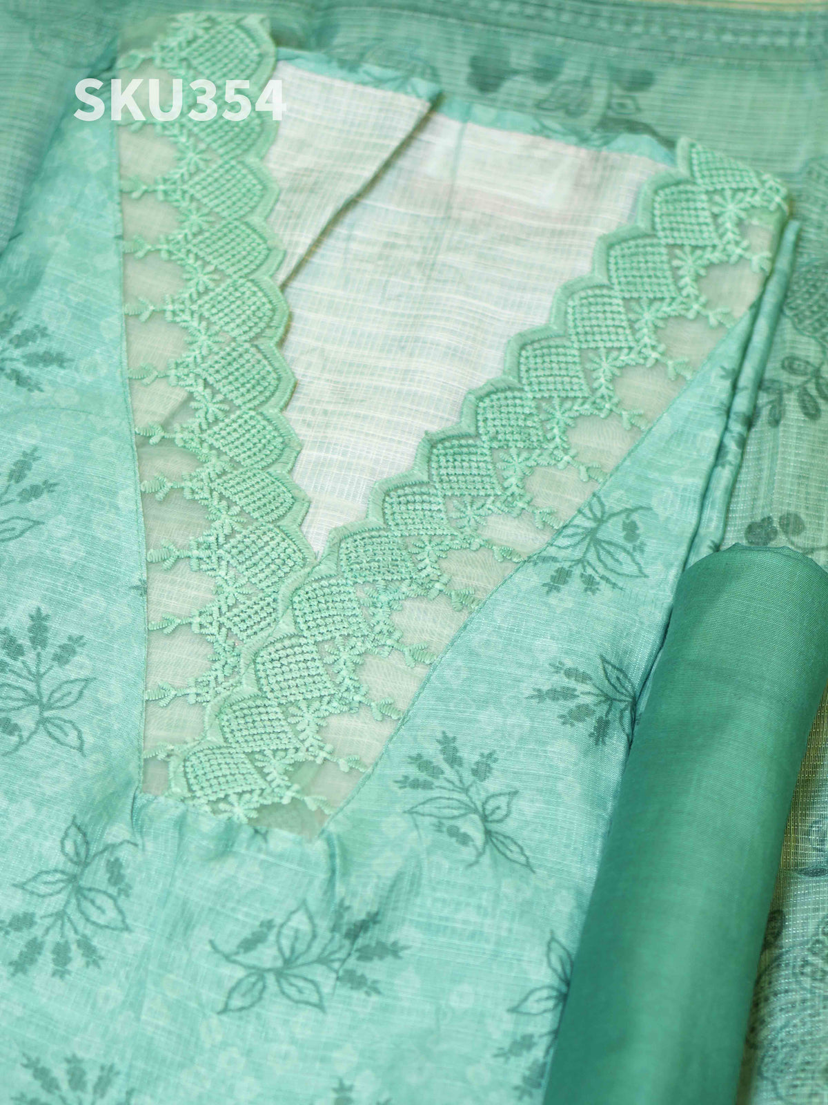 Printed Linen Salwar Materials Signature Prints / SKU354 – 8