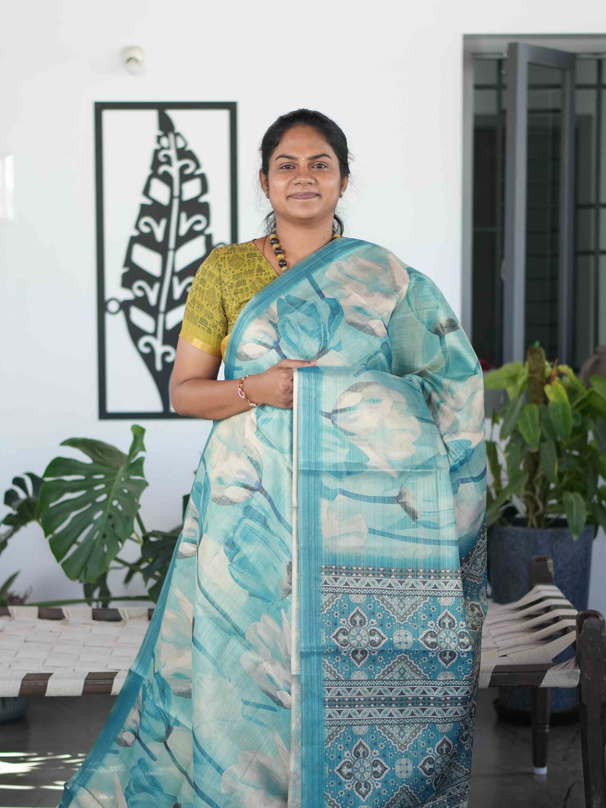 Linen Tissue Sarees Graceful Weave / SKU285 – 3