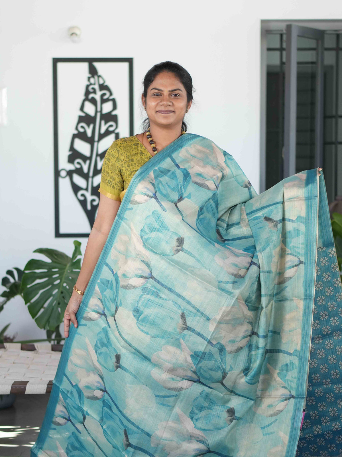 Linen Tissue Sarees Graceful Weave / SKU285 – 3