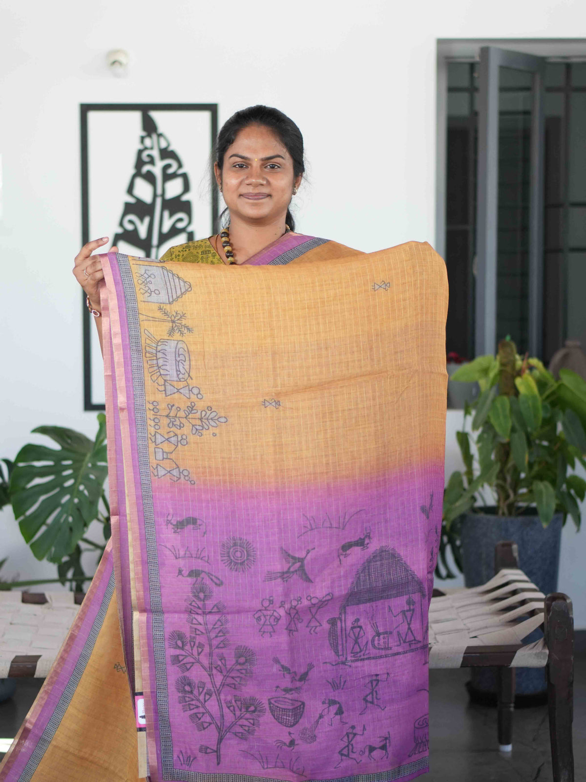 Linen Cotton Sarees Refined Grace / SKU298 – 4