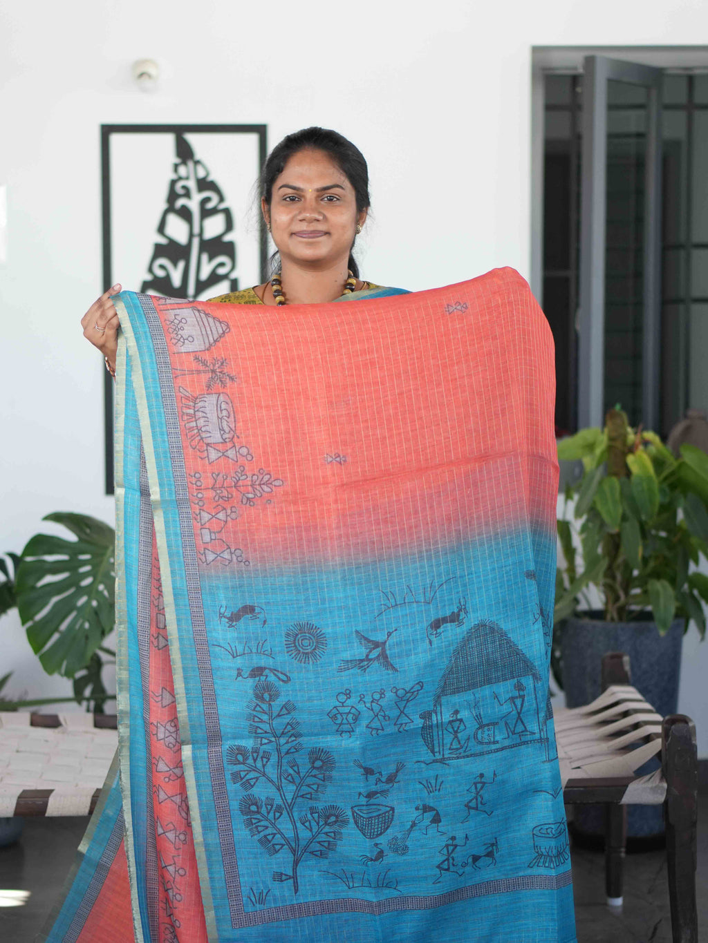 Linen Cotton Sarees Classic Weave / SKU298 – 3