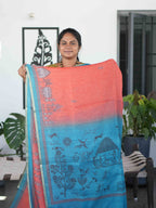 Linen Cotton Sarees Classic Weave / SKU298 – 3