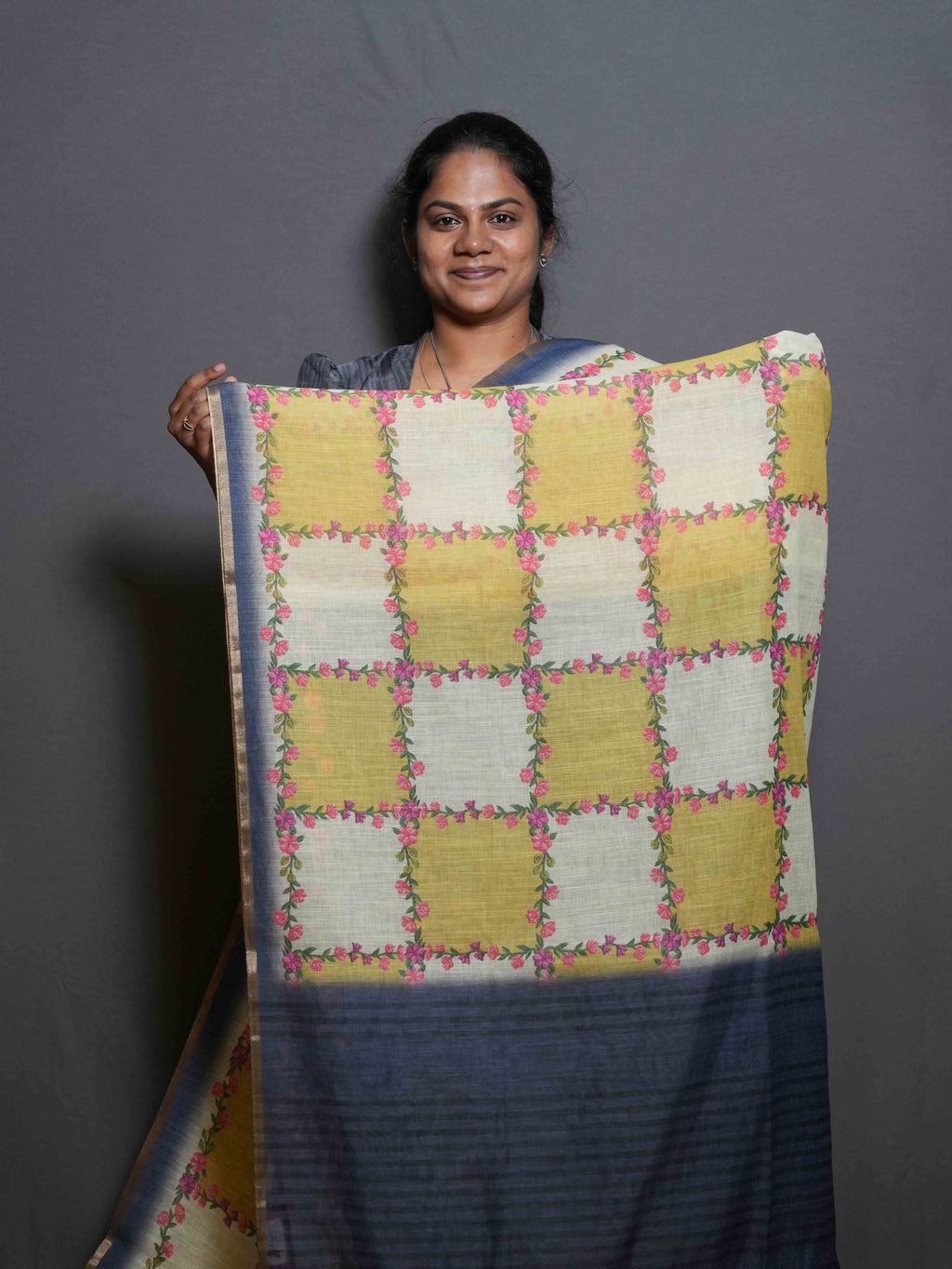 Linen Cotton Sarees Breezy Grace / SKU289 – 1