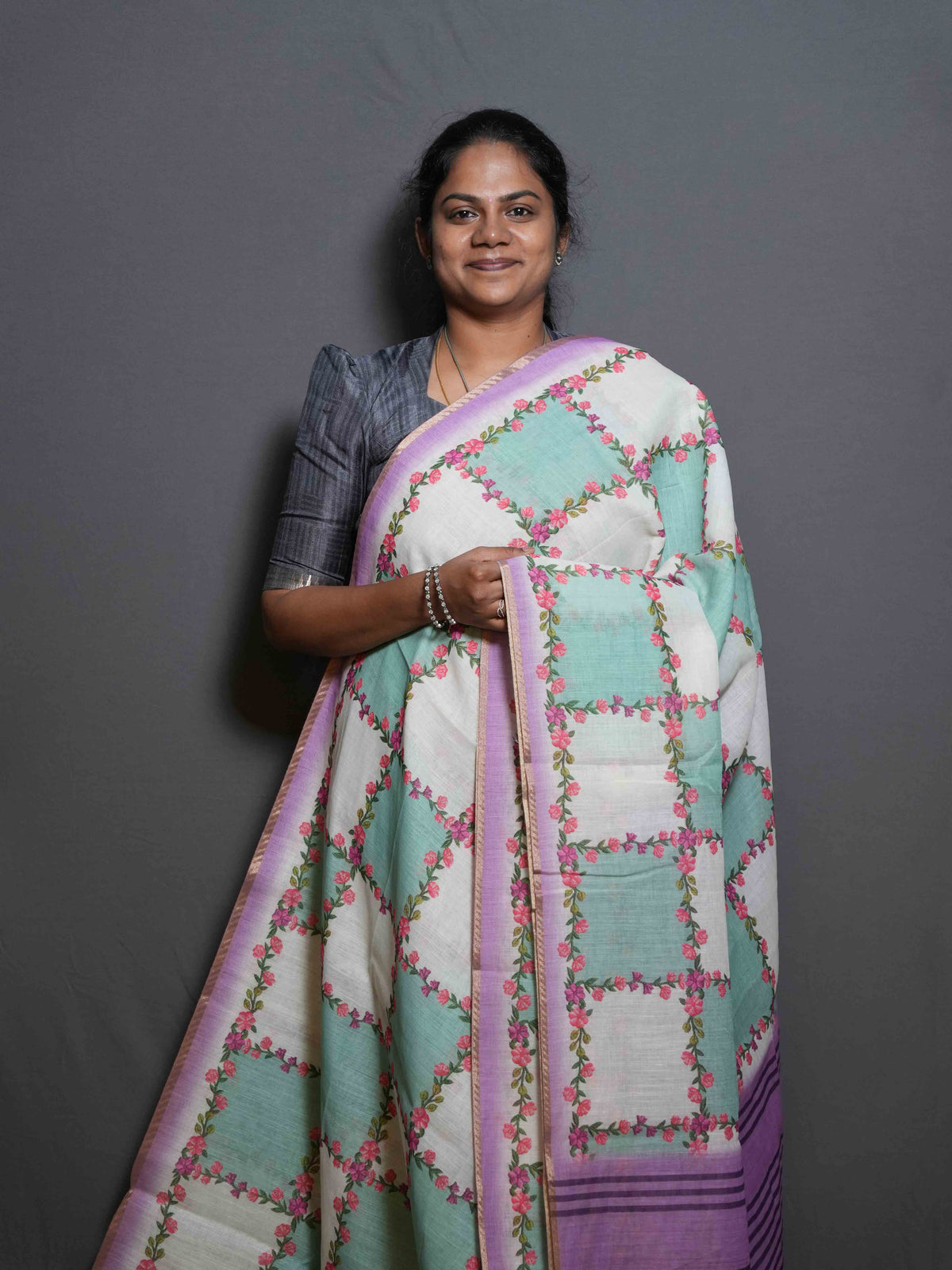 Linen Cotton Sarees Natural Charm / SKU289 – 2