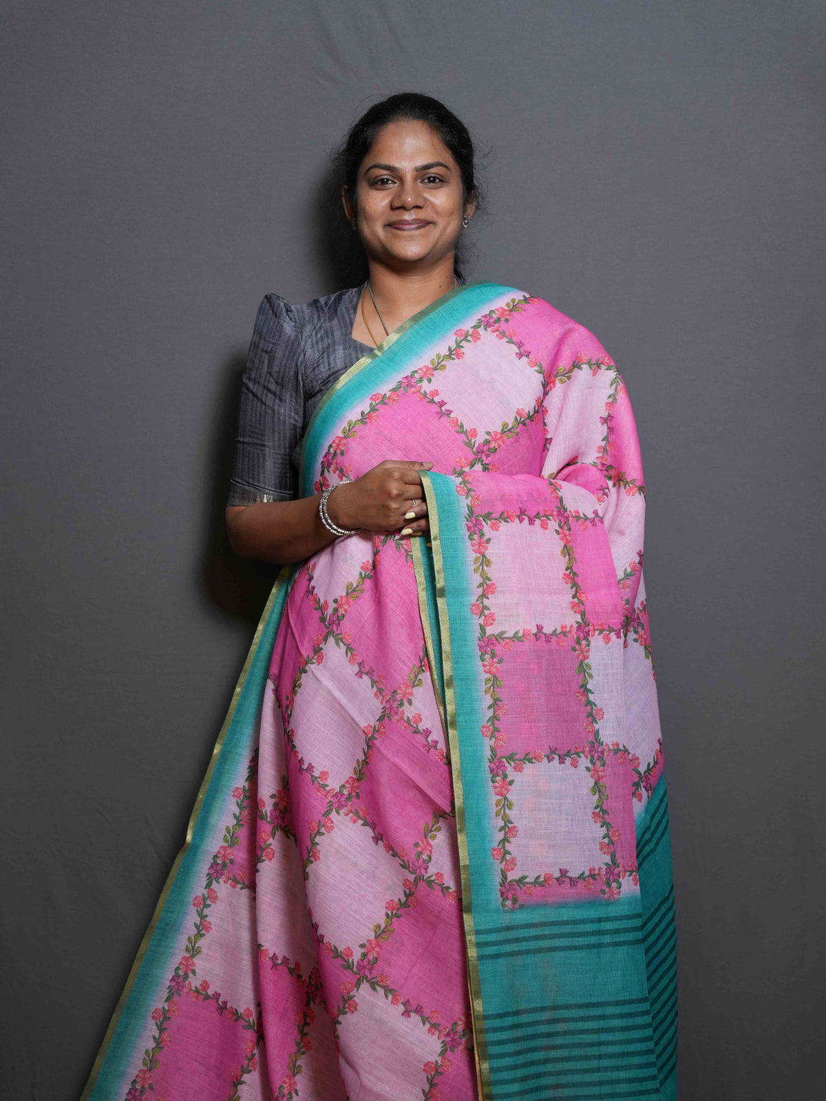 Linen Cotton Sarees Classic Weave / SKU289 – 3