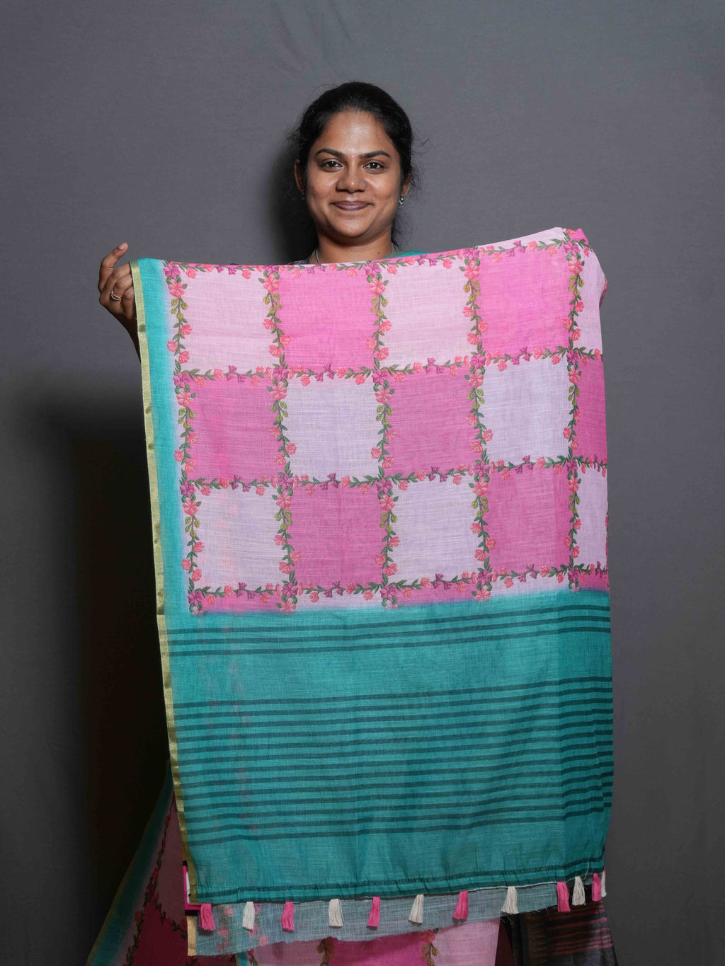 Linen Cotton Sarees Classic Weave / SKU289 – 3