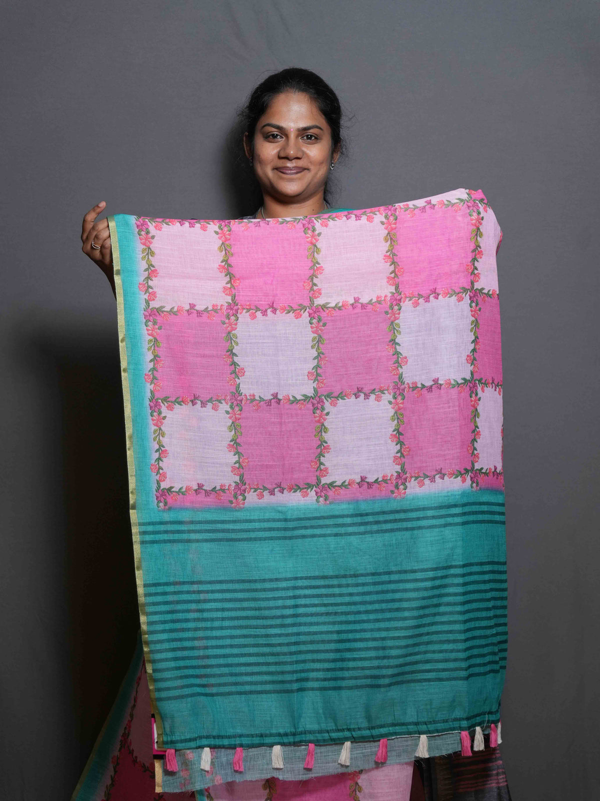 Linen Cotton Sarees Classic Weave / SKU289 – 3