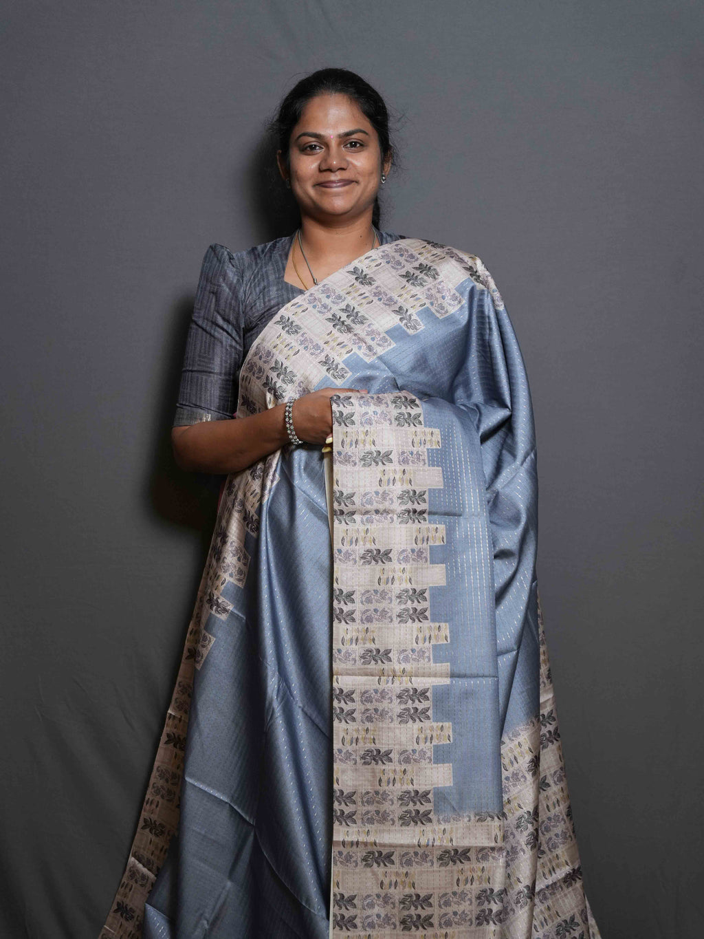 Printed Silk Sarees Artistic Grace / SKU303 – 1