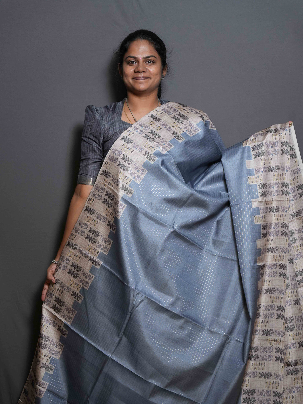 Printed Silk Sarees Artistic Grace / SKU303 – 1