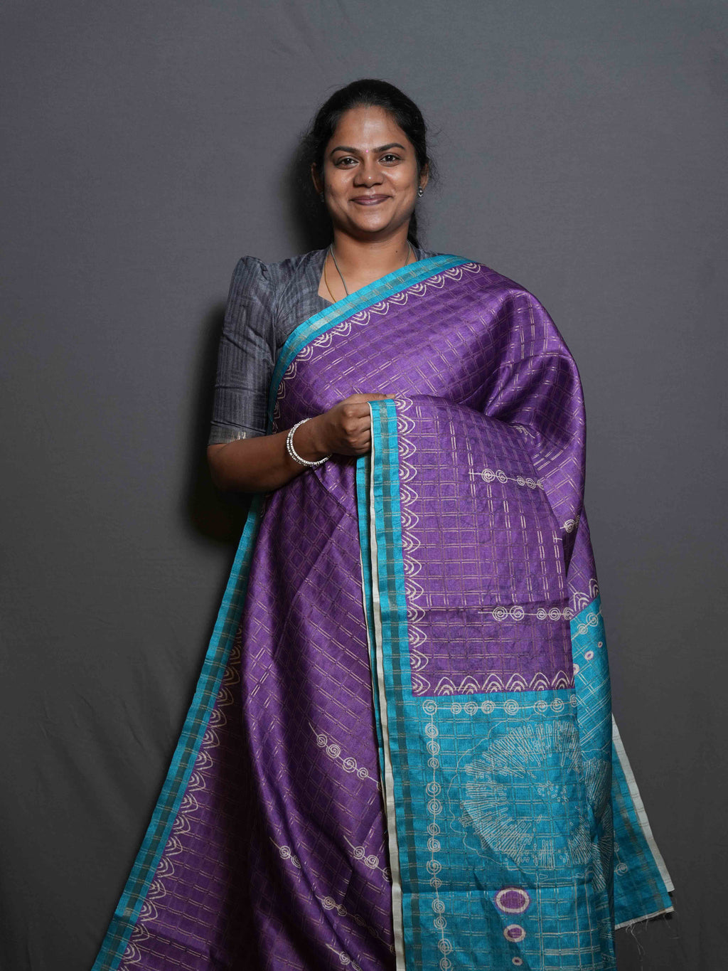 Varnika Chex Sarees Graceful Checks / SKU295 – 2