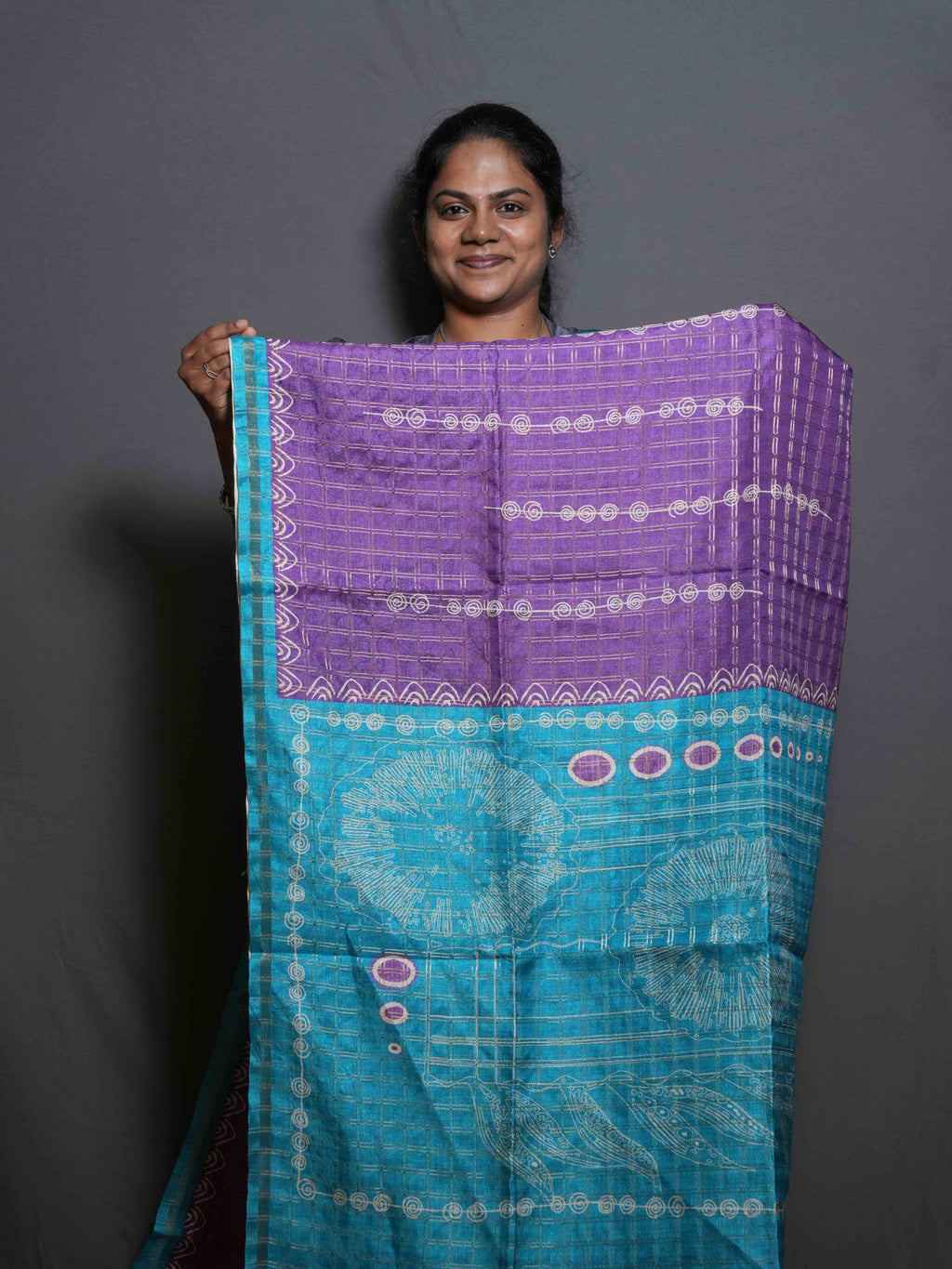 Varnika Chex Sarees Graceful Checks / SKU295 – 2