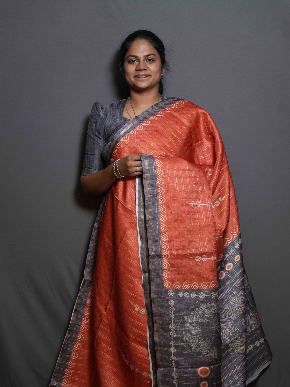 Varnika Chex Sarees Refined Checks / SKU295 – 5