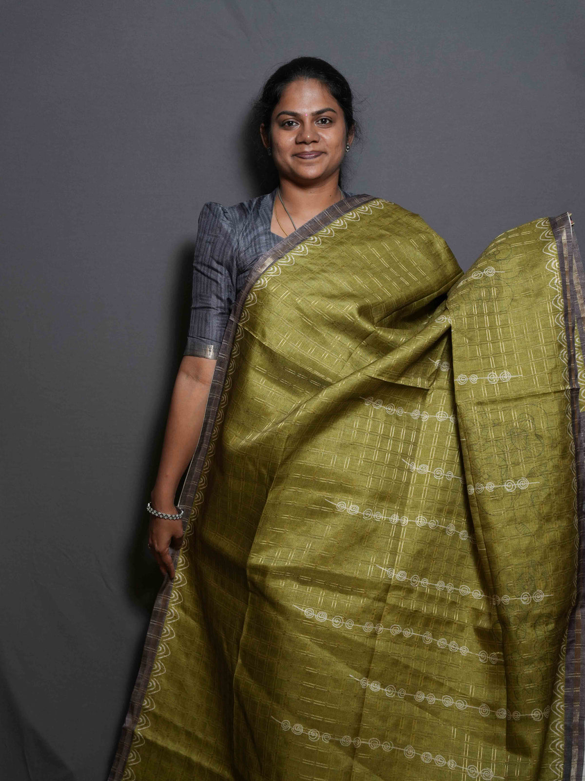 Varnika Chex Sarees Natural Style / SKU295 – 8