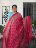 Printed Jute Cotton Sarees Artistic Charm / SKU301 – 1