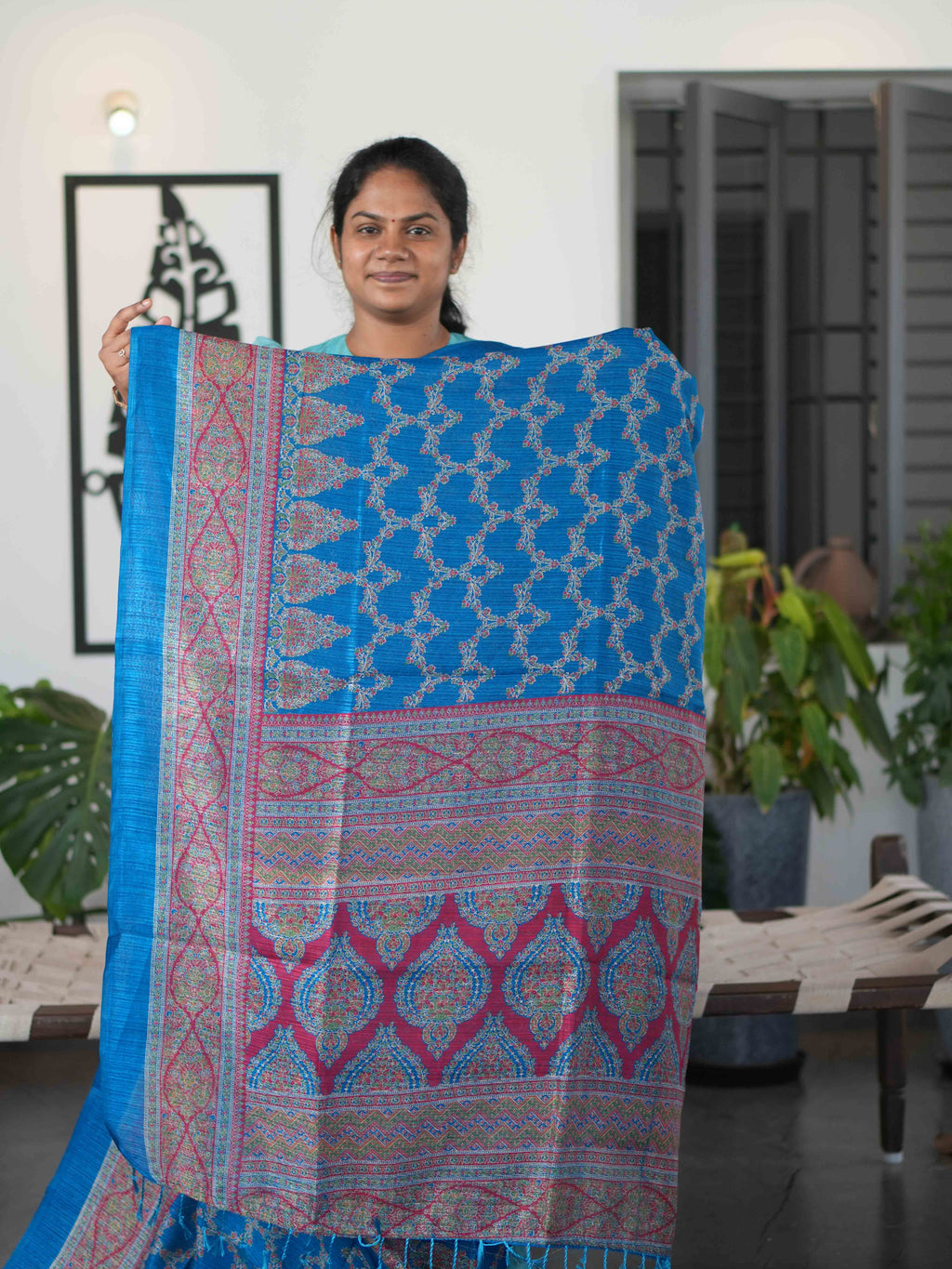 Printed Jute Cotton Sarees Classic Prints / SKU301 – 2