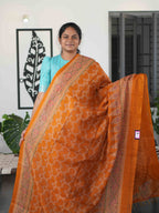 Printed Jute Cotton Sarees Graceful Motifs / SKU301 – 3