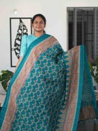 Printed Jute Cotton Sarees Elegant Patterns / SKU301 – 4