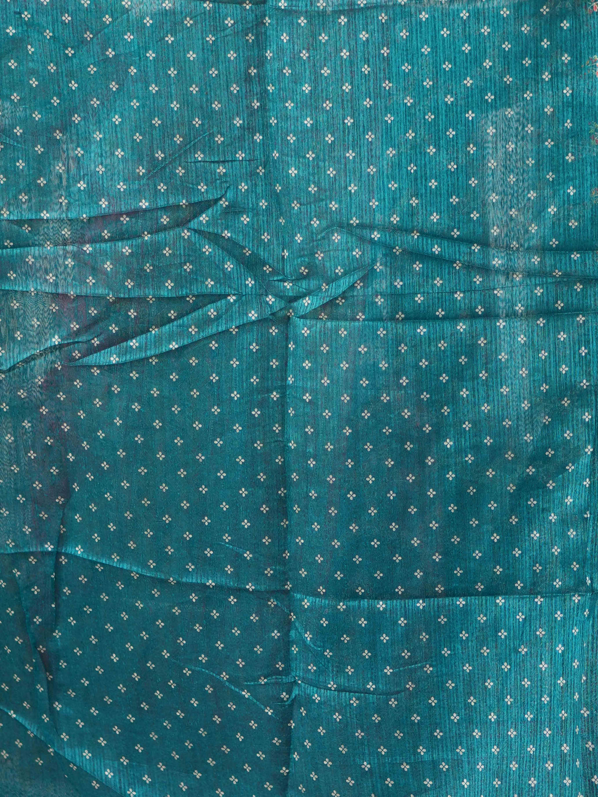 Printed Jute Cotton Sarees Elegant Patterns / SKU301 – 4