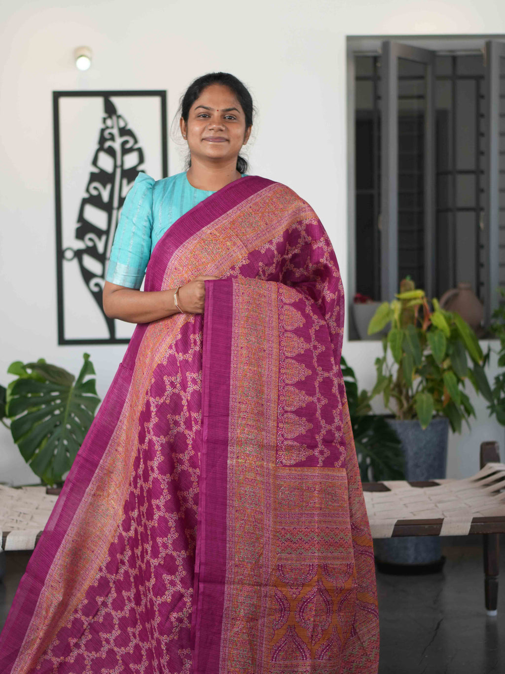 Printed Jute Cotton Sarees Timeless Prints / SKU301 – 5