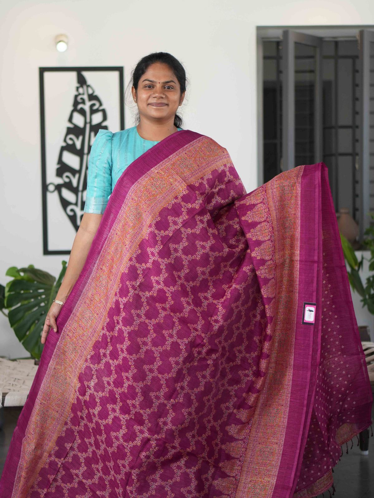 Printed Jute Cotton Sarees Timeless Prints / SKU301 – 5