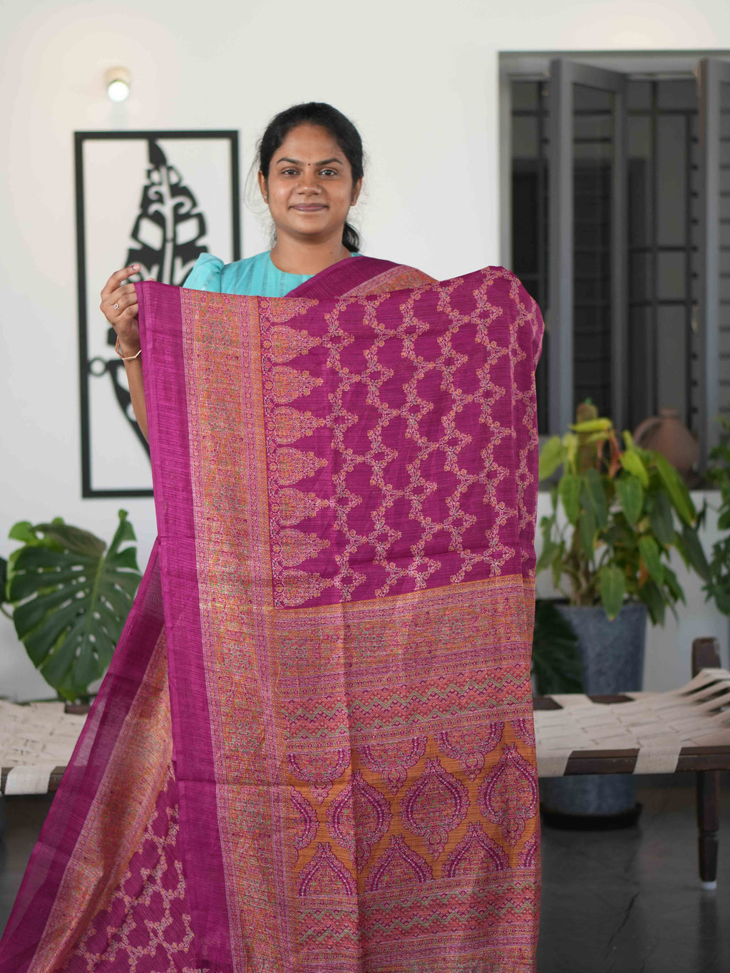 Printed Jute Cotton Sarees Timeless Prints / SKU301 – 5