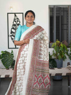 Printed Jute Cotton Sarees Refined Artwork / SKU301 – 6
