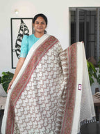 Printed Jute Cotton Sarees Refined Artwork / SKU301 – 6
