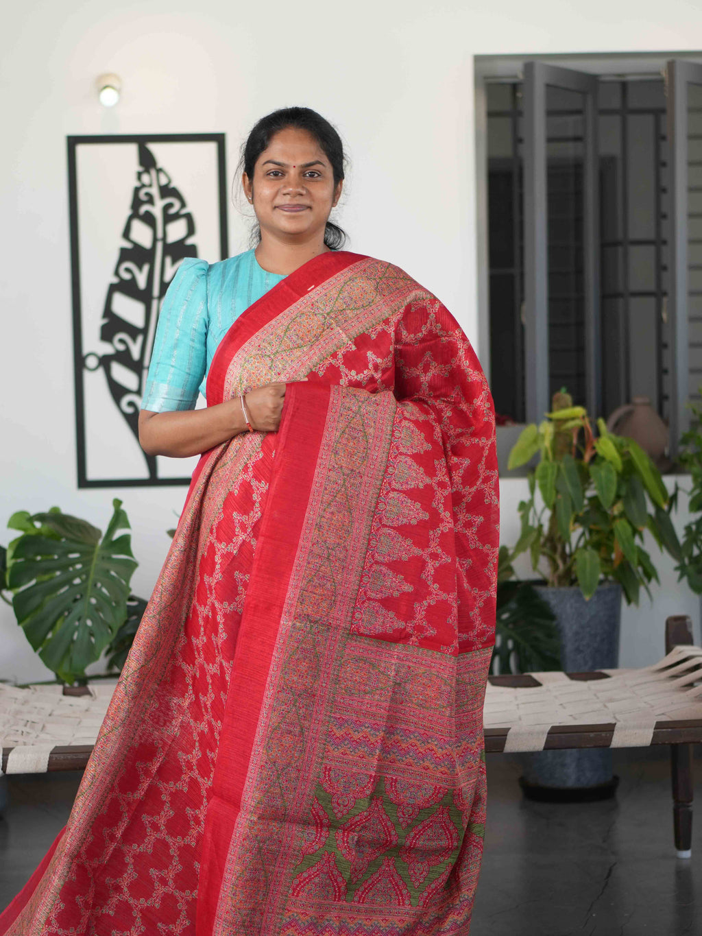 Printed Jute Cotton Sarees Heritage Prints / SKU301 – 8