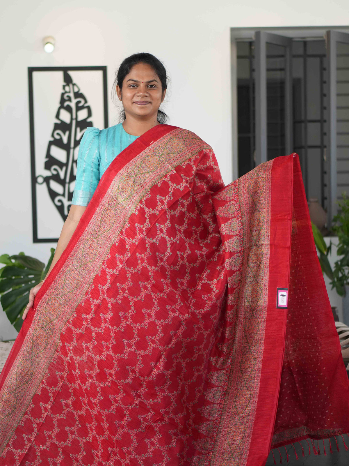 Printed Jute Cotton Sarees Heritage Prints / SKU301 – 8