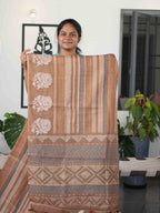 Printed Linen Tissue Sarees Signature Bloom / SKU305 – 006