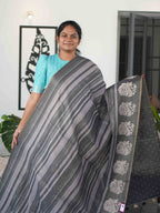 Printed Linen Tissue Sarees Heritage Charm / SKU305 – 002