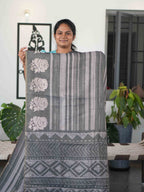 Printed Linen Tissue Sarees Heritage Charm / SKU305 – 002