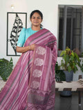 Printed Linen Tissue Sarees Classic Radiance / SKU305 – 003