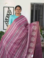 Printed Linen Tissue Sarees Classic Radiance / SKU305 – 003
