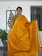 Tussar Chex Sarees Regal Grid / SKU195 – 2