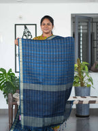 Tussar Chex Sarees Classic Weave / SKU195 – 3