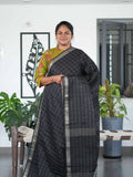 Tussar Chex Sarees Artisan Squares / SKU195 – 5