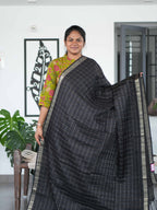 Tussar Chex Sarees Artisan Squares / SKU195 – 5