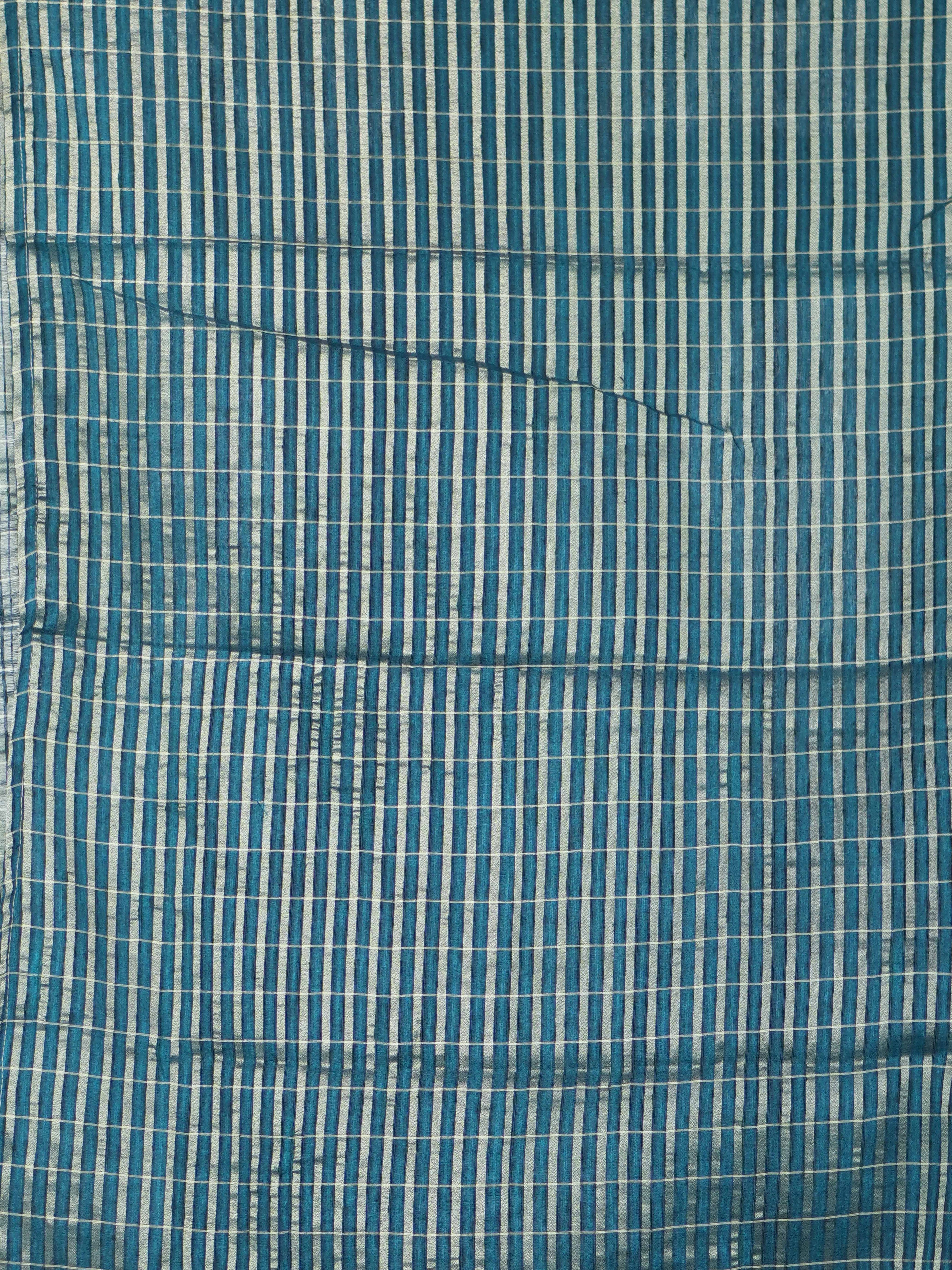 Tussar Chex Sarees Grand Texture / SKU195 – 6