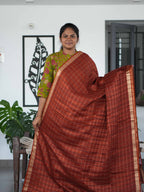 Tussar Chex Sarees Timeless Charm / SKU195 – 7