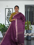 Tussar Chex Sarees Elegant Contrast / SKU195 – 8