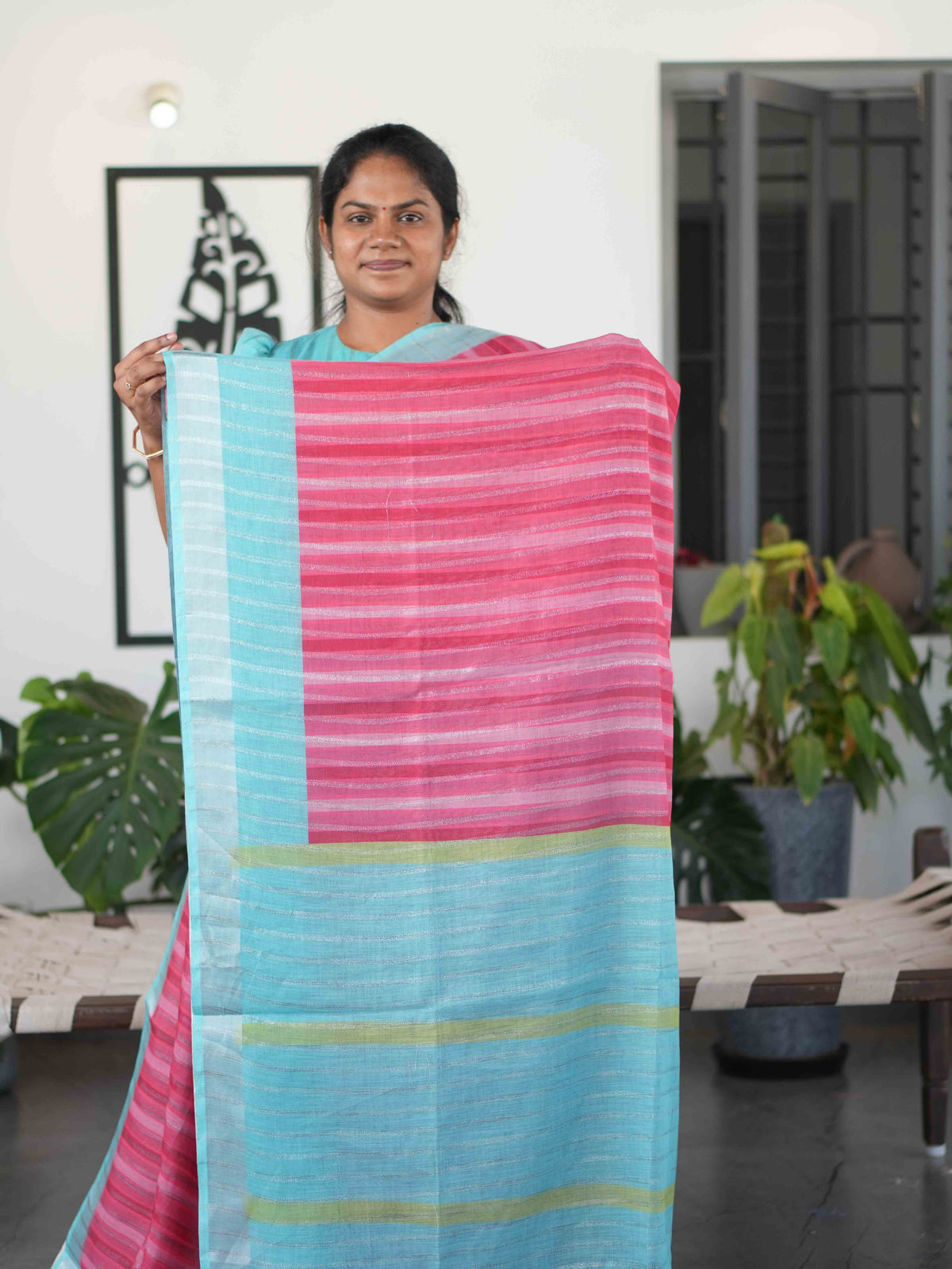 Zari Linen Sarees Natural Grace / SKU284 – 6