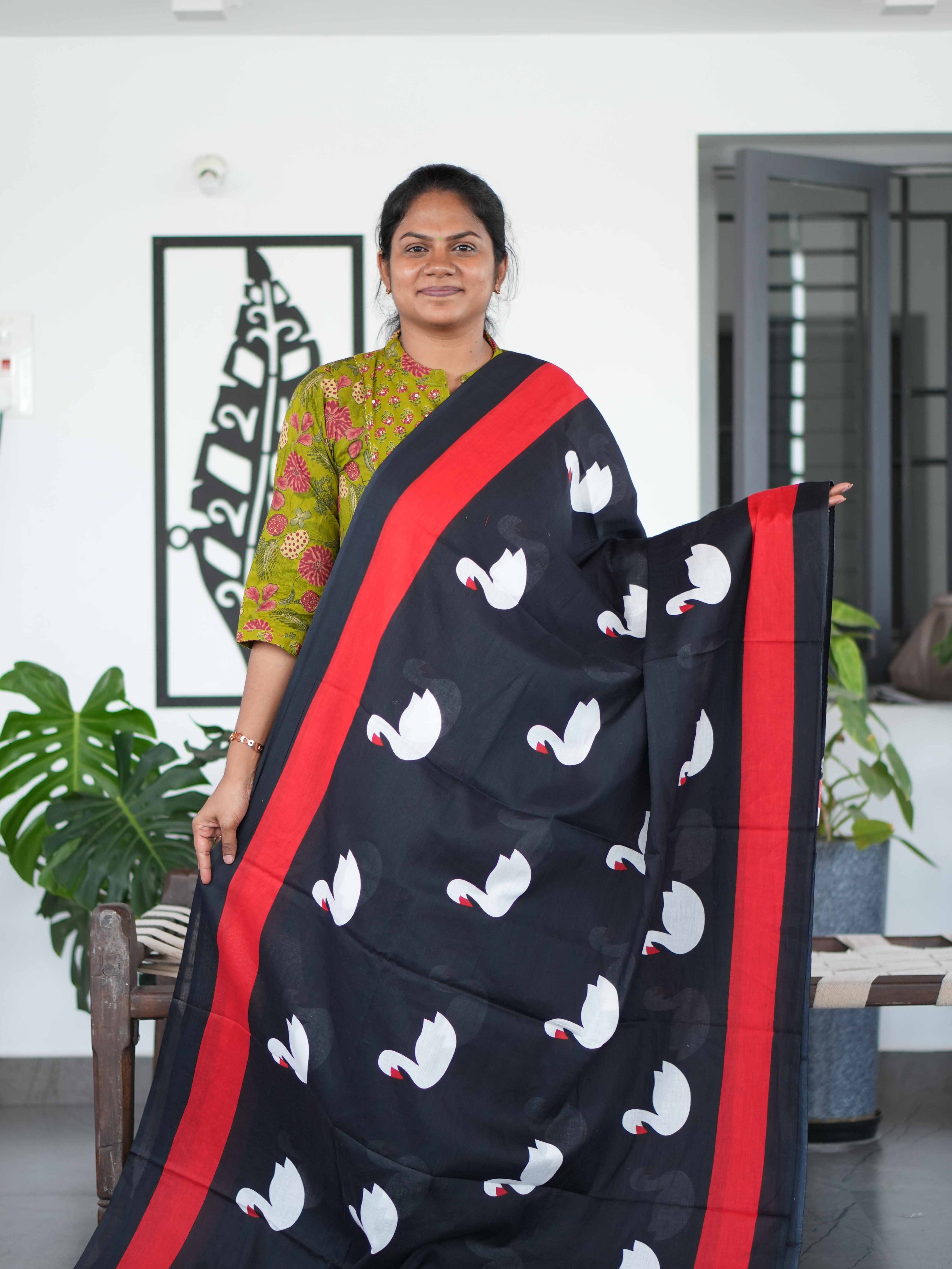 Mul Mul Cotton Sarees Natural Feel / SKU194 – 5