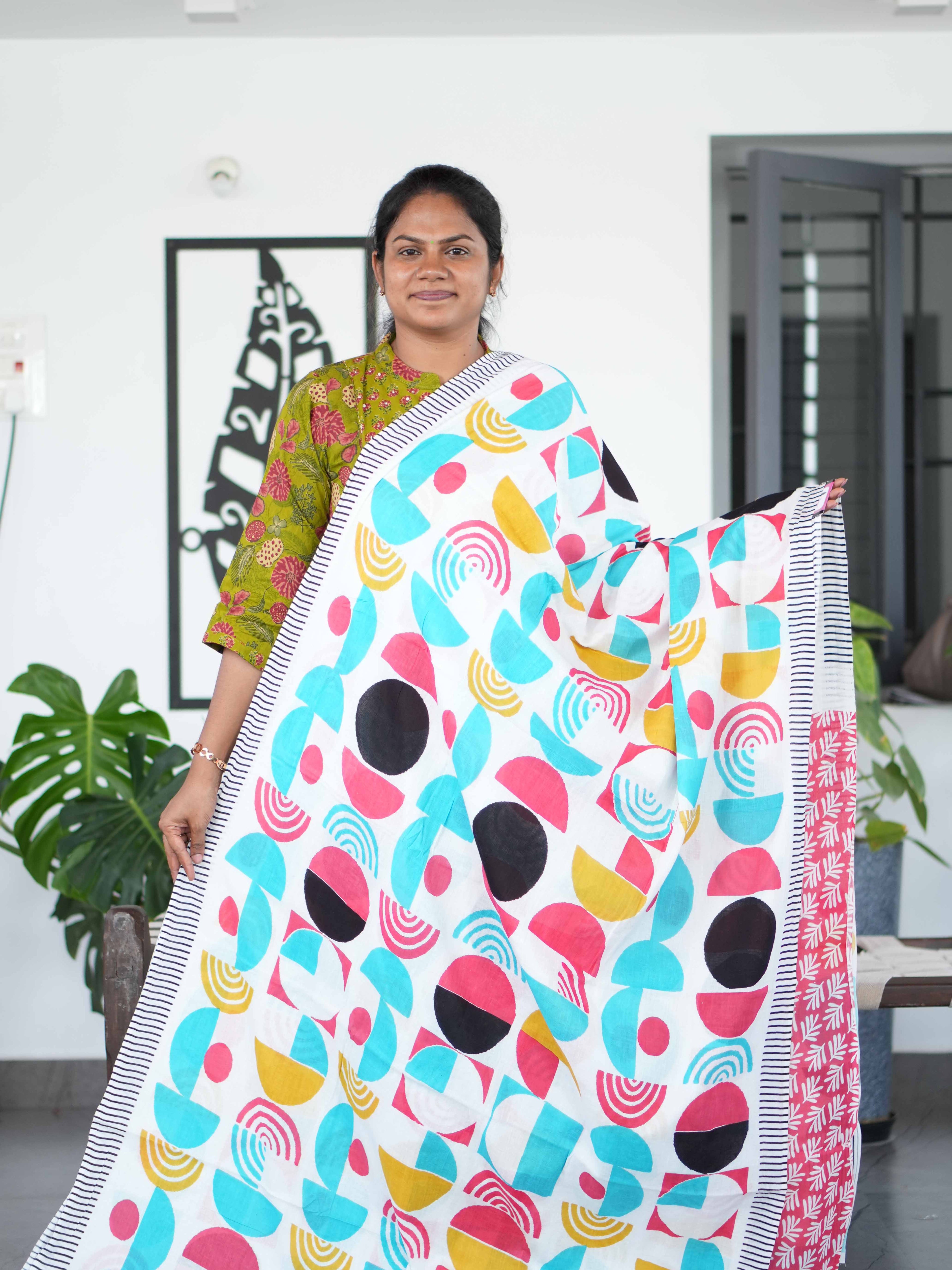 Mul Mul Cotton Sarees Gentle Grace / SKU194 – 9