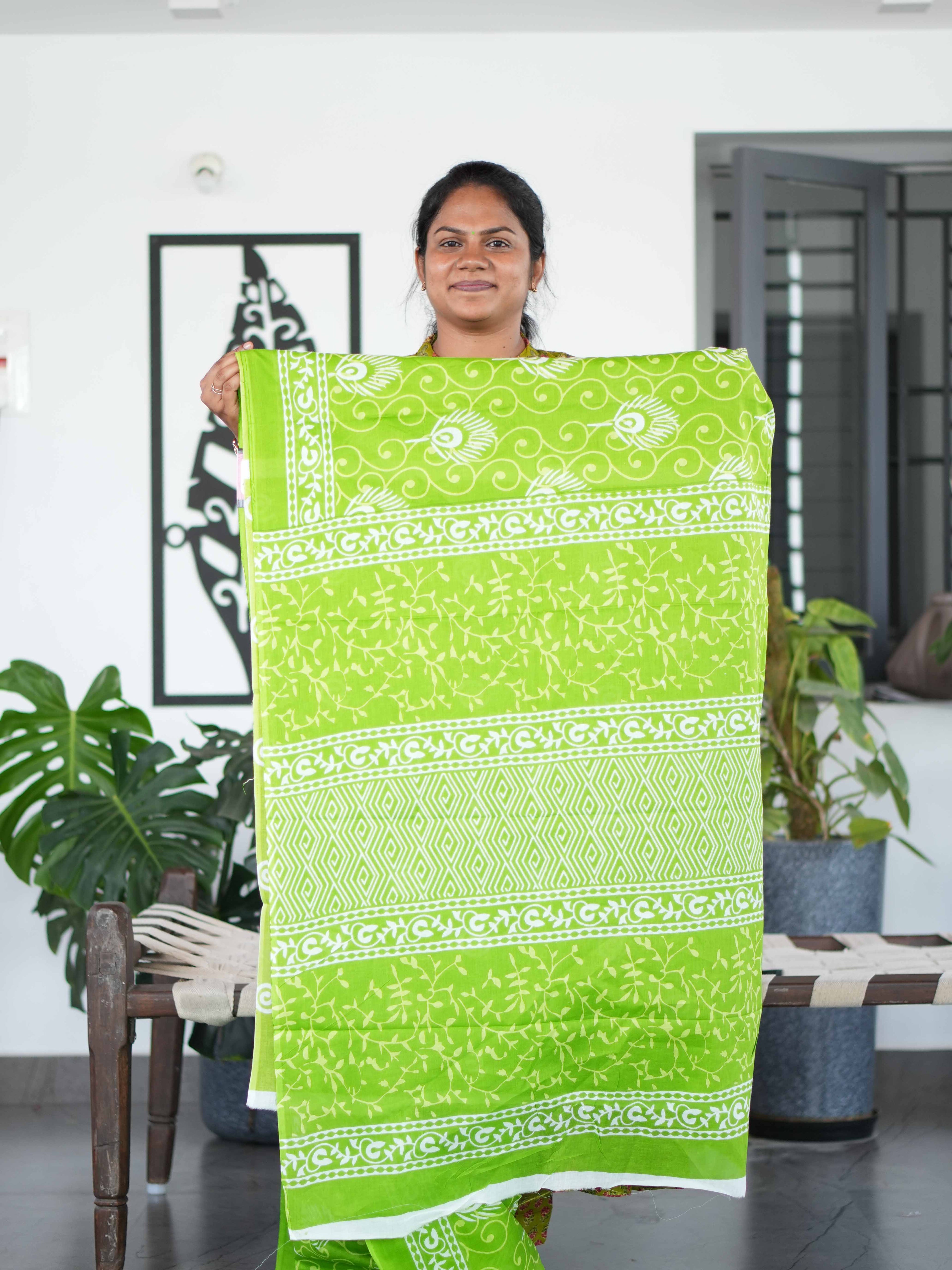 Mul Mul Cotton Sarees Elegant Flow / SKU194 – 11