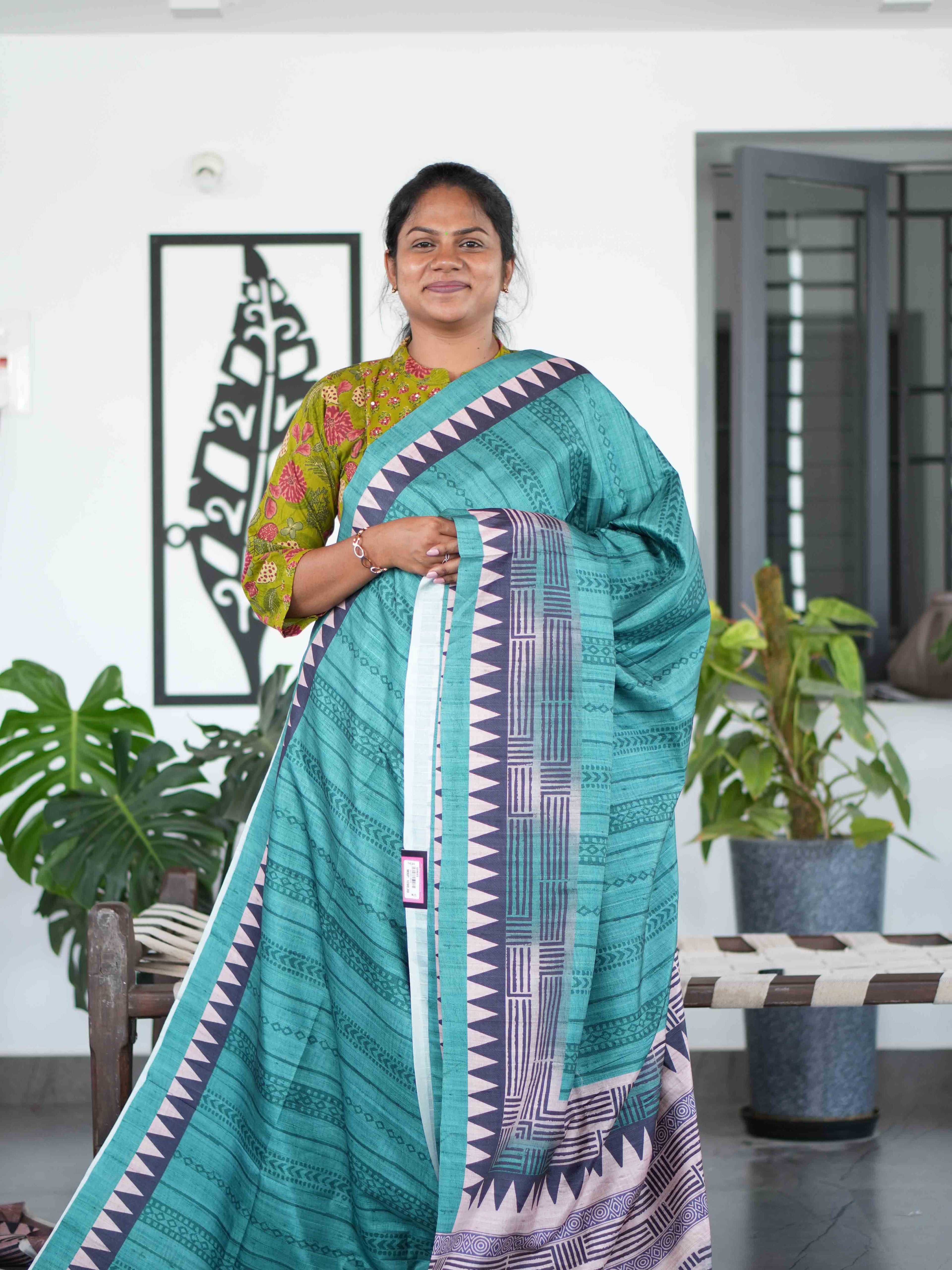 Printed Tussar Sarees Graceful Palette / SKU217 – 4